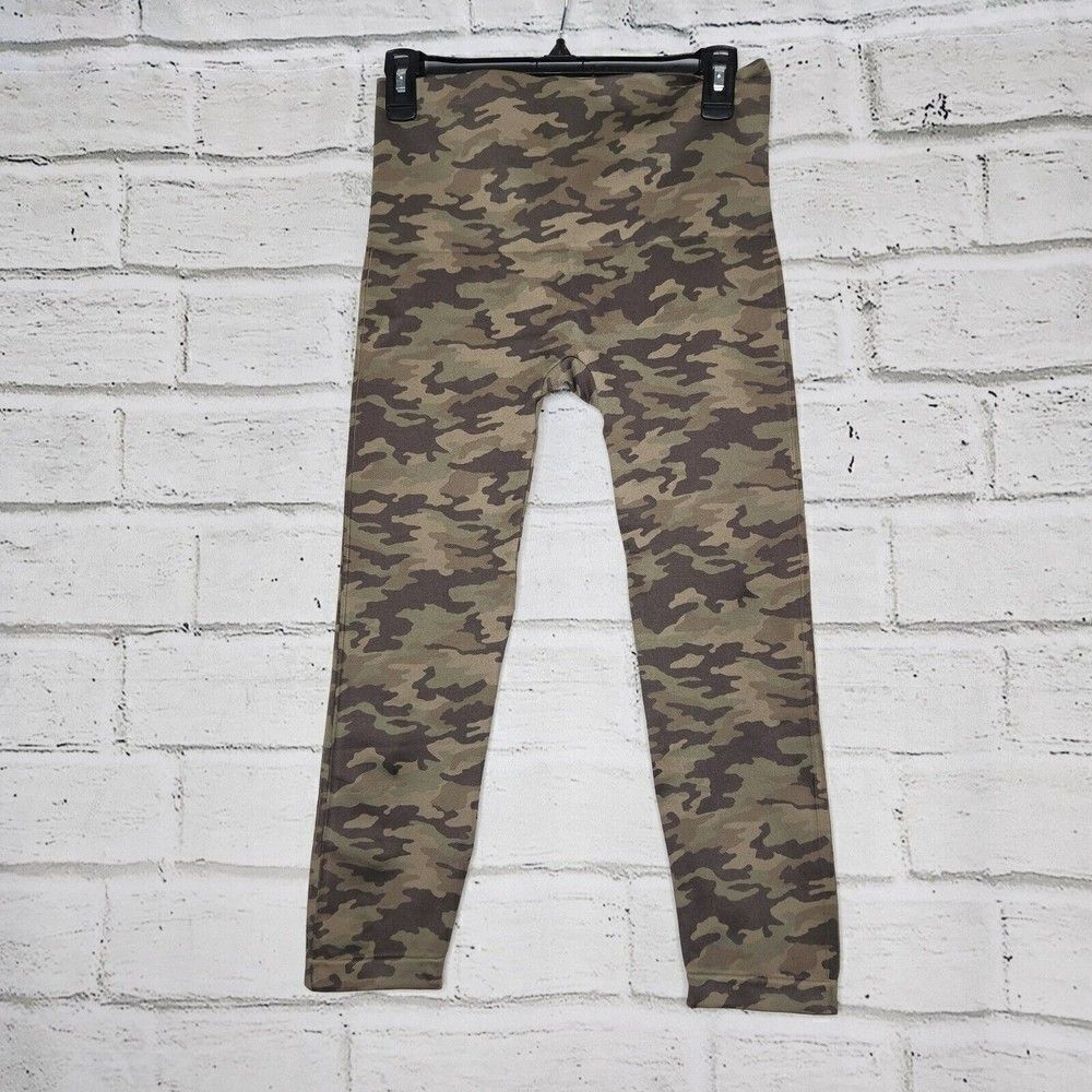 Spanx Look At Me Now Women's Seamless Camo Cropped Leggings Size 1X